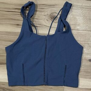 Nike Yoga Luxe Blue Crop Tank Top Women’s XS